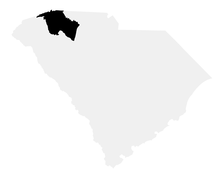 A map of the South Carolina, District 4.