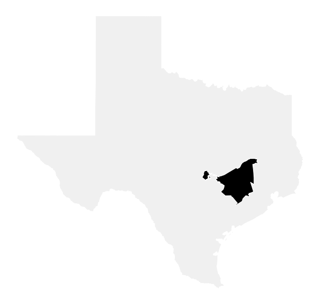 A map of the Texas, District 10.