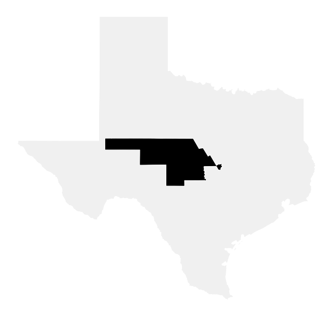 A map of the Texas, District 11.