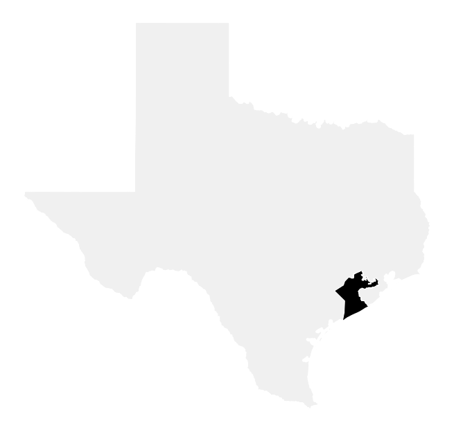 A map of the Texas, District 22.