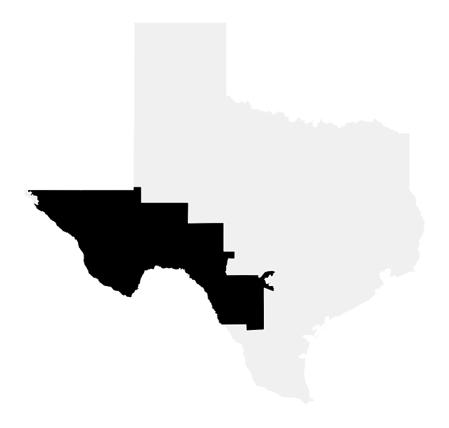 A map of the Texas, District 23.