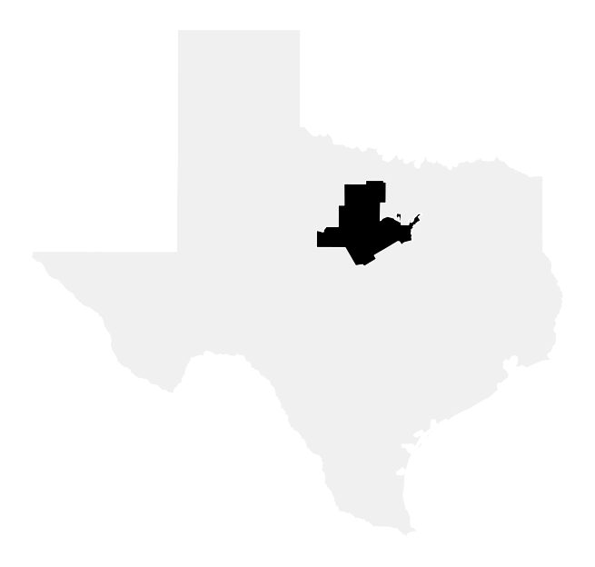 A map of the Texas, District 25.