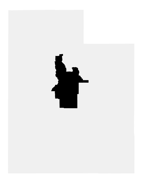 A map of the Utah, District 4.