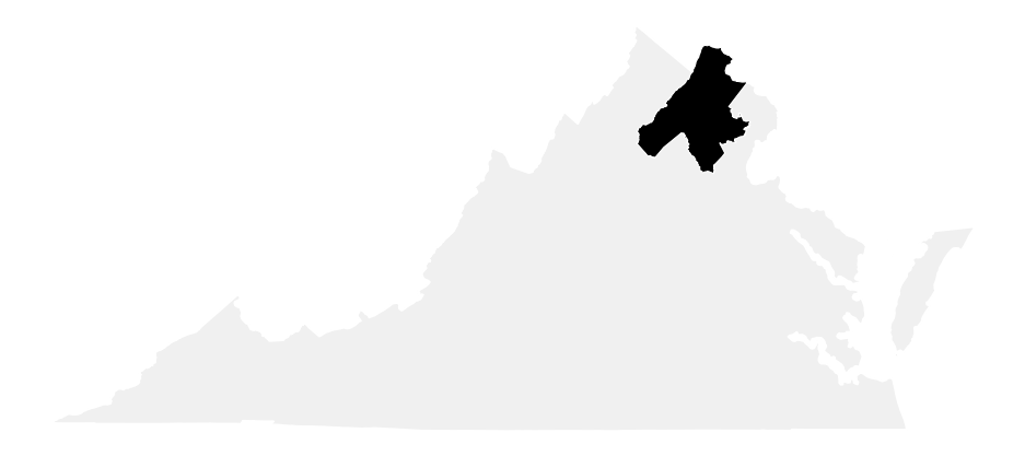 A map of the Virginia, District 10.