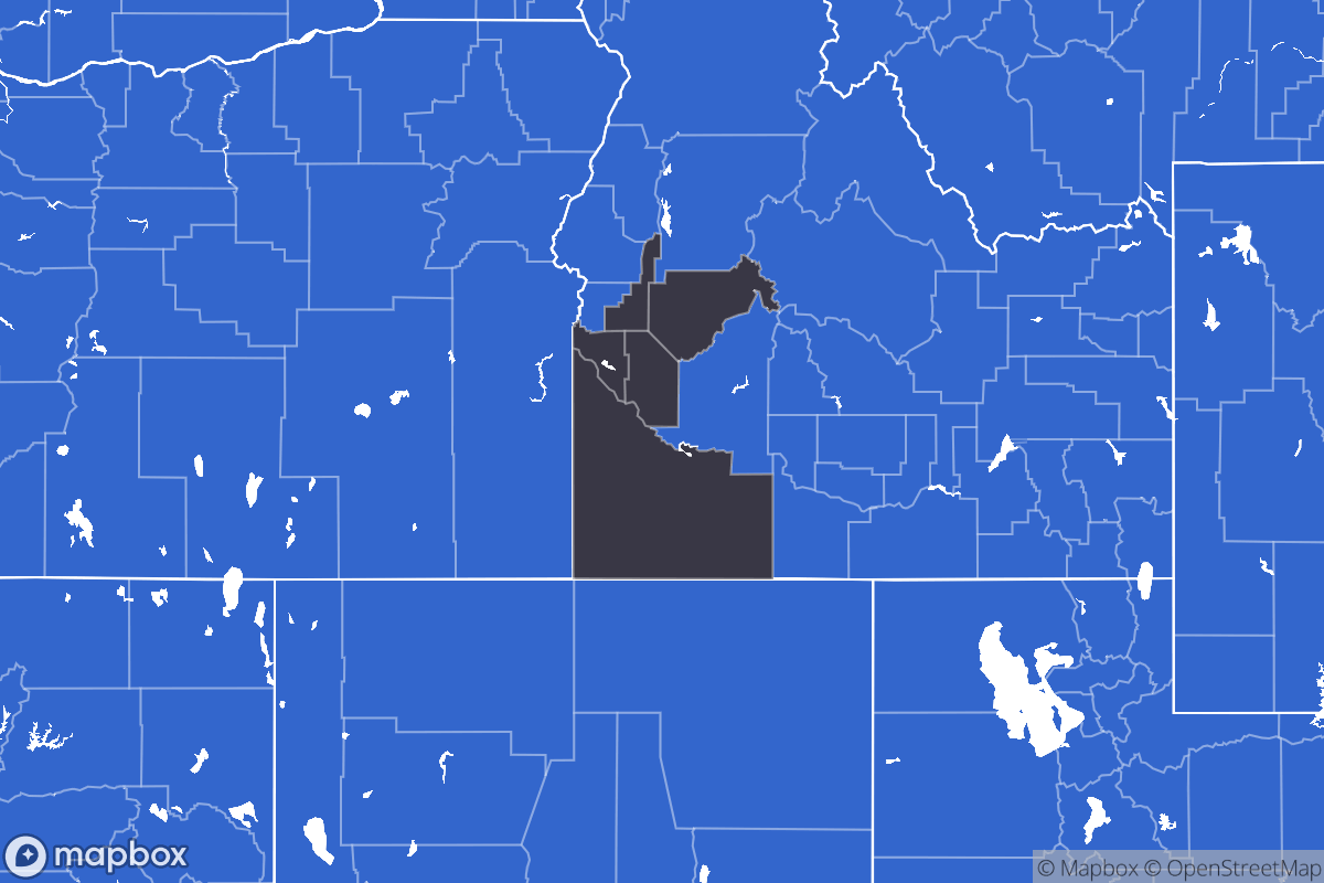 A map of the Boise Metro Area showing the counties in the area.