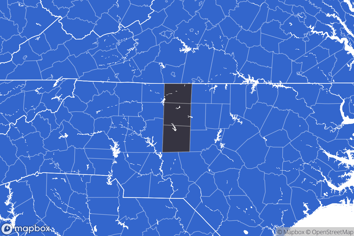 A map of the Greensboro Metro Area showing the counties in the area.