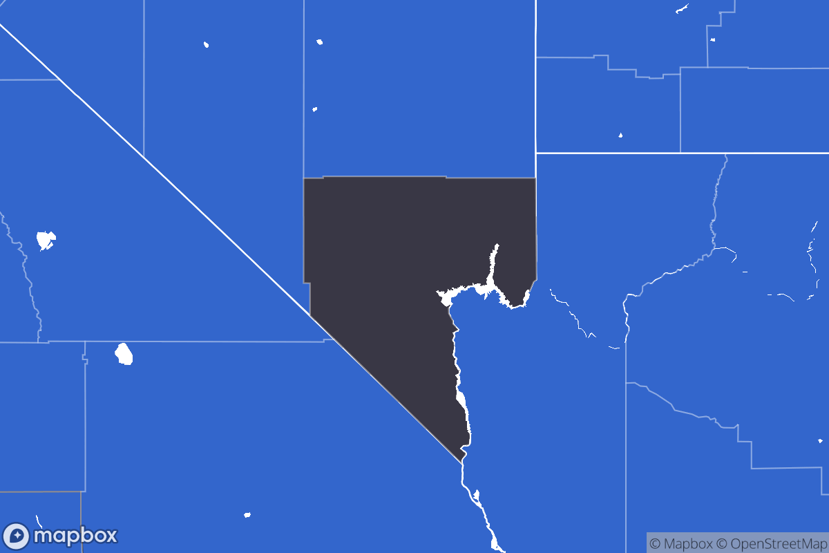 A map of the Las Vegas Metro Area showing the counties in the area.