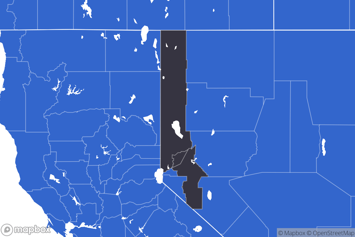 A map of the Reno Metro Area showing the counties in the area.