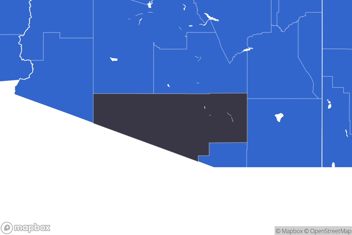 A map of the Tucson Metro Area showing the counties in the area.